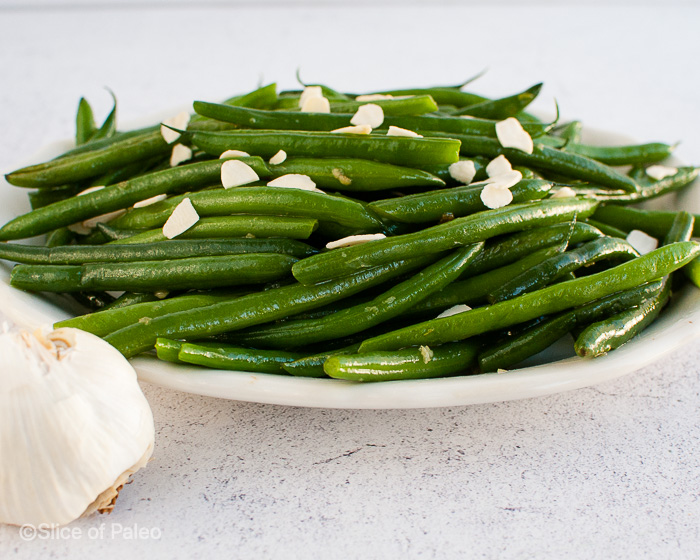 Garlic Green Beans On A Plate