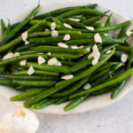 Garlic Green Beans Served On A Plate