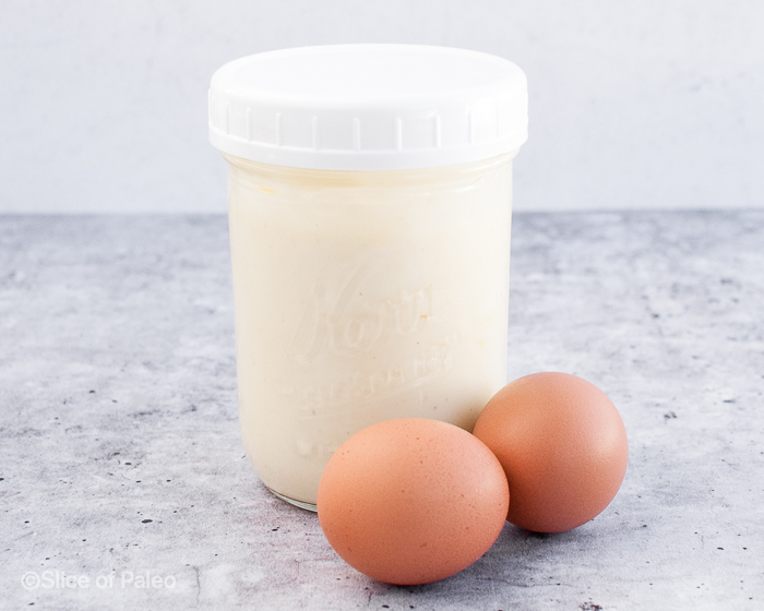 Homemade Mayonnaise Stored In A Jar