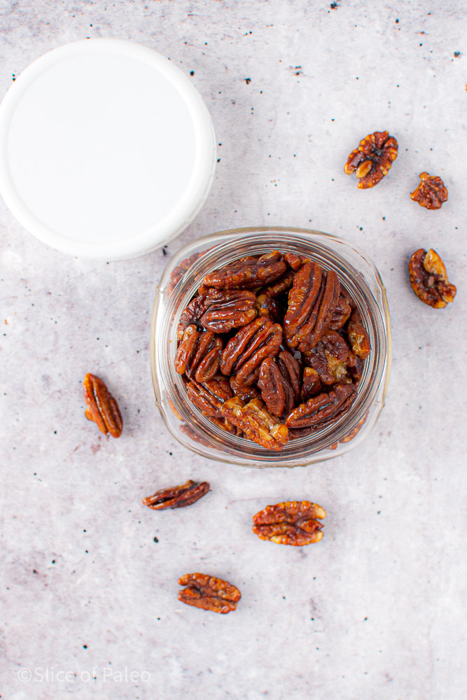 Honey Candied Pecans In A Jar